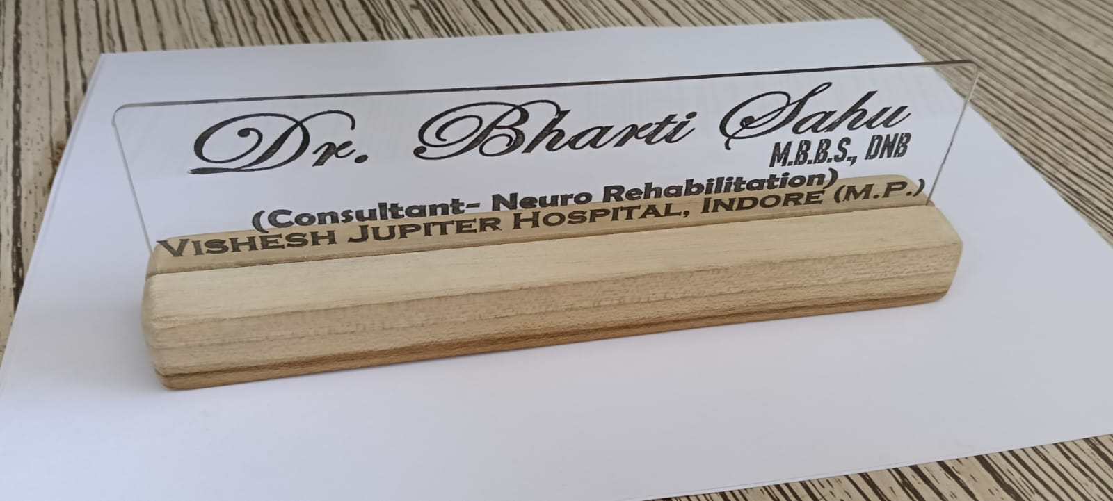 Personalized Acrylic Name Plate