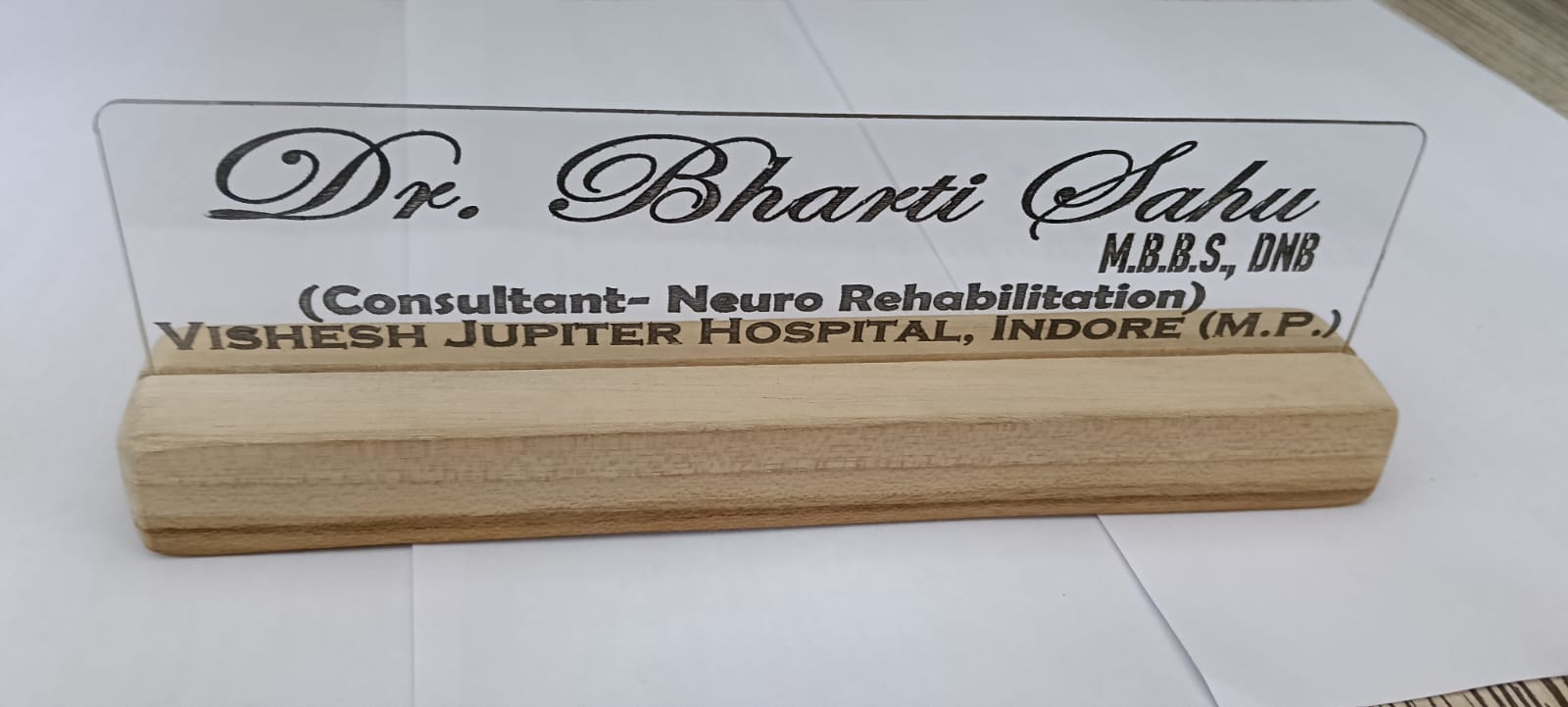 Personalized Acrylic Name Plate