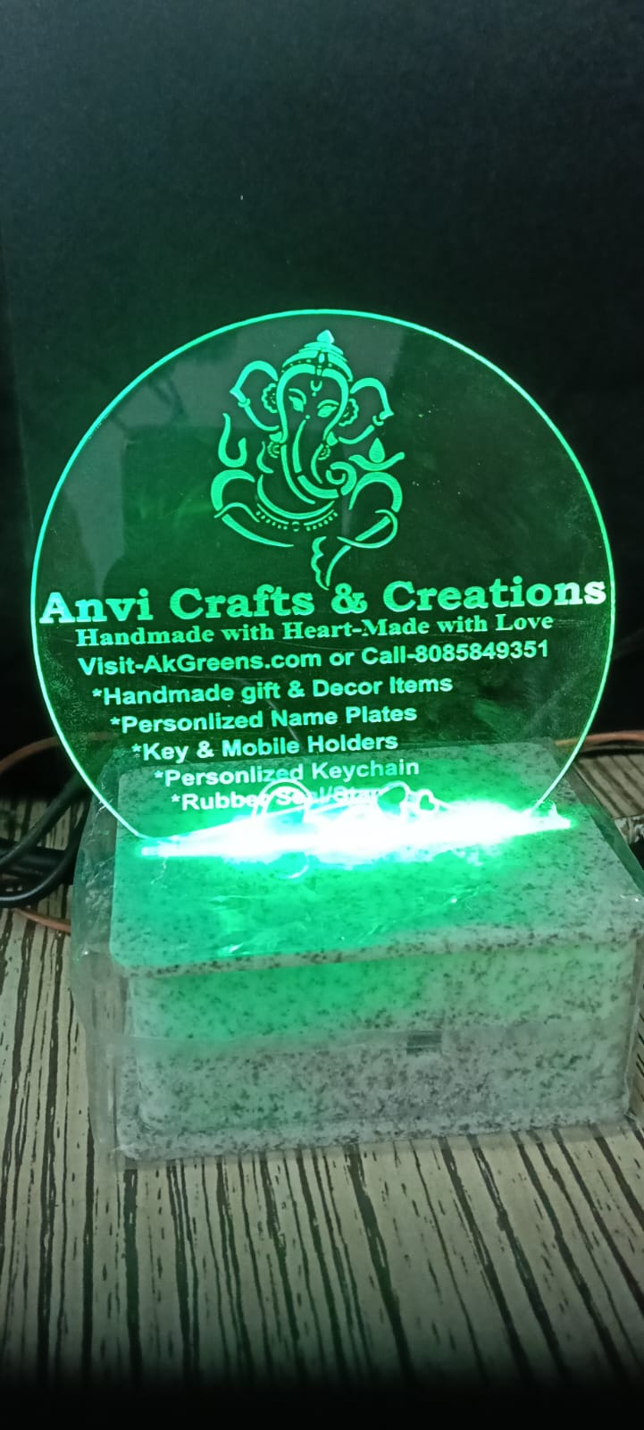 Personalized LED Acrylic Display 10cm with LED Lights