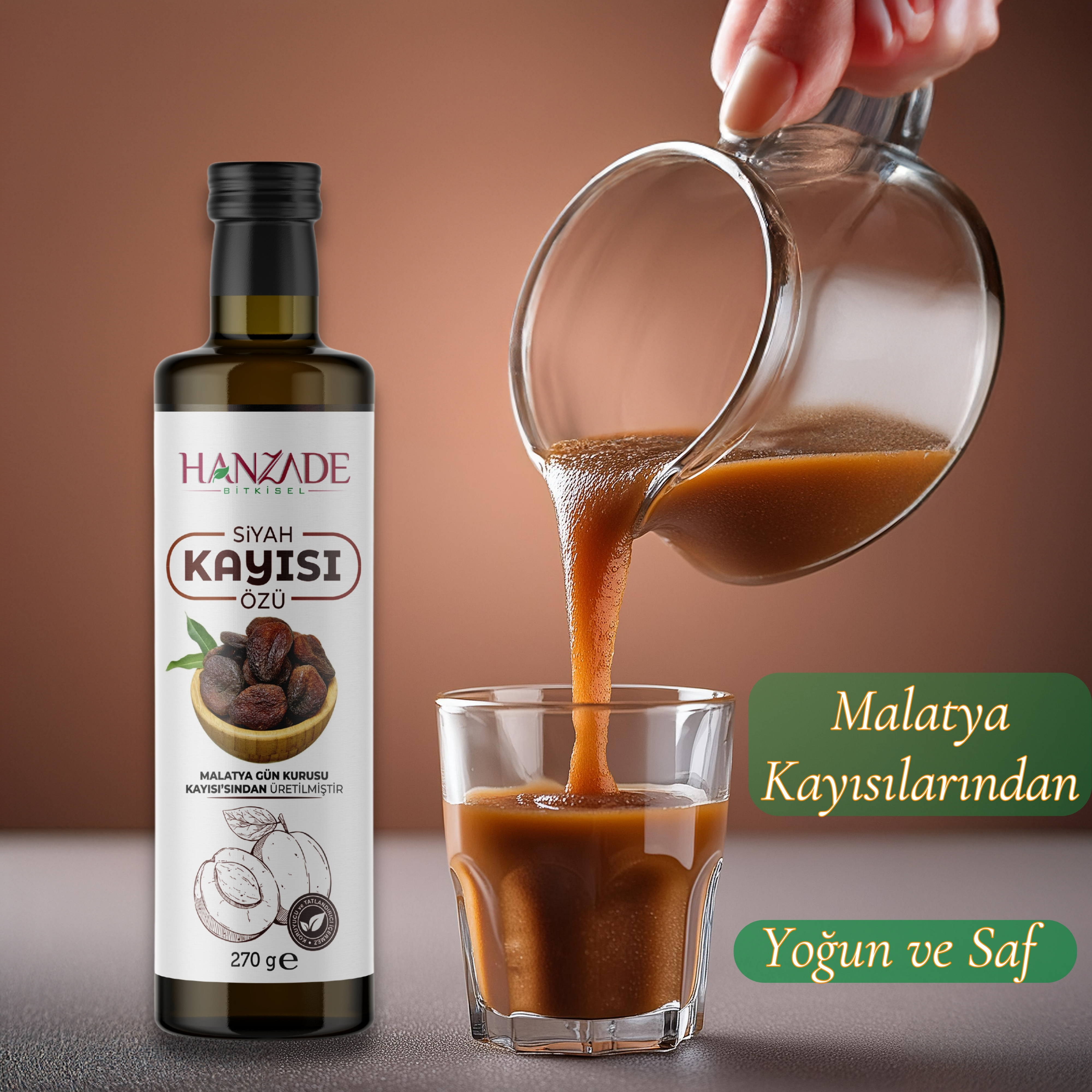 Hanzade Bitkisel Kayısı Özü 270 gr