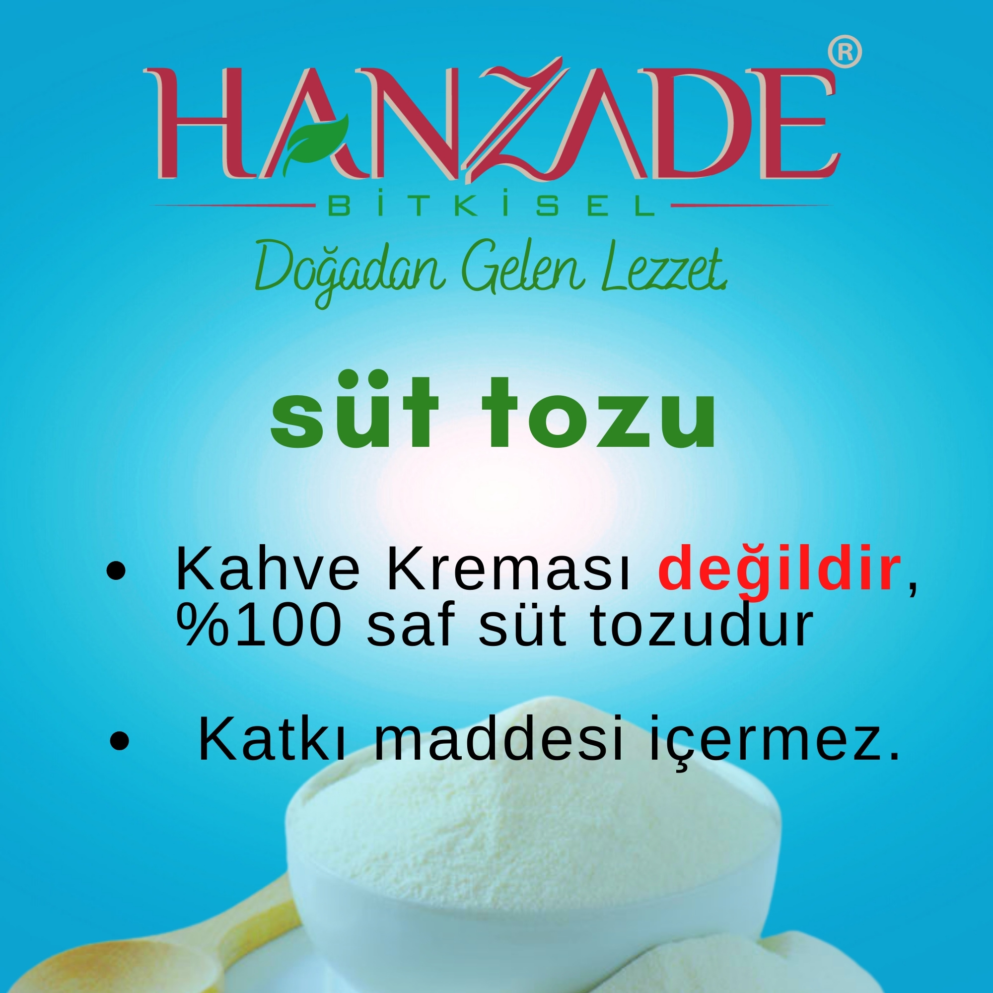 Hanzade Bitkisel Saf Süt Tozu