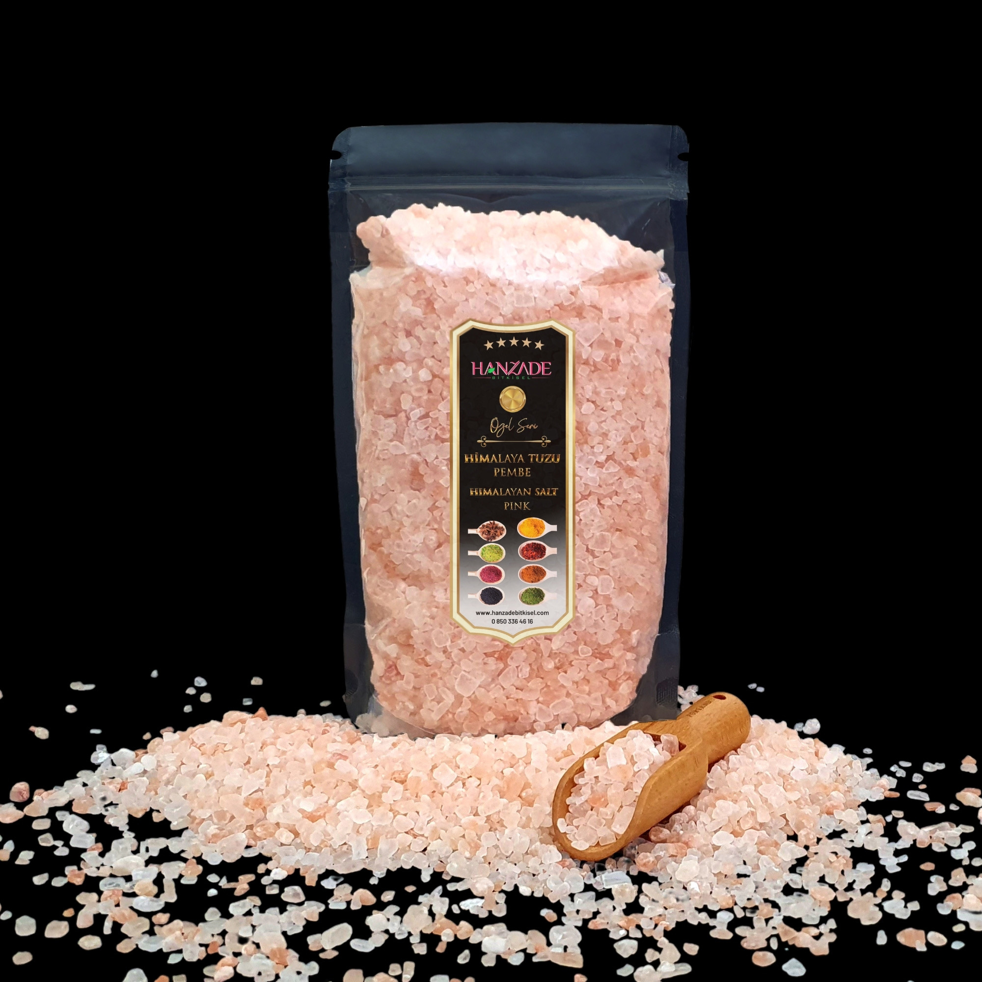 Hanzade Bitkisel Pembe Himalaya Tuzu Granül Tane