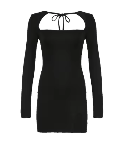 Black Long-Sleeve Dress