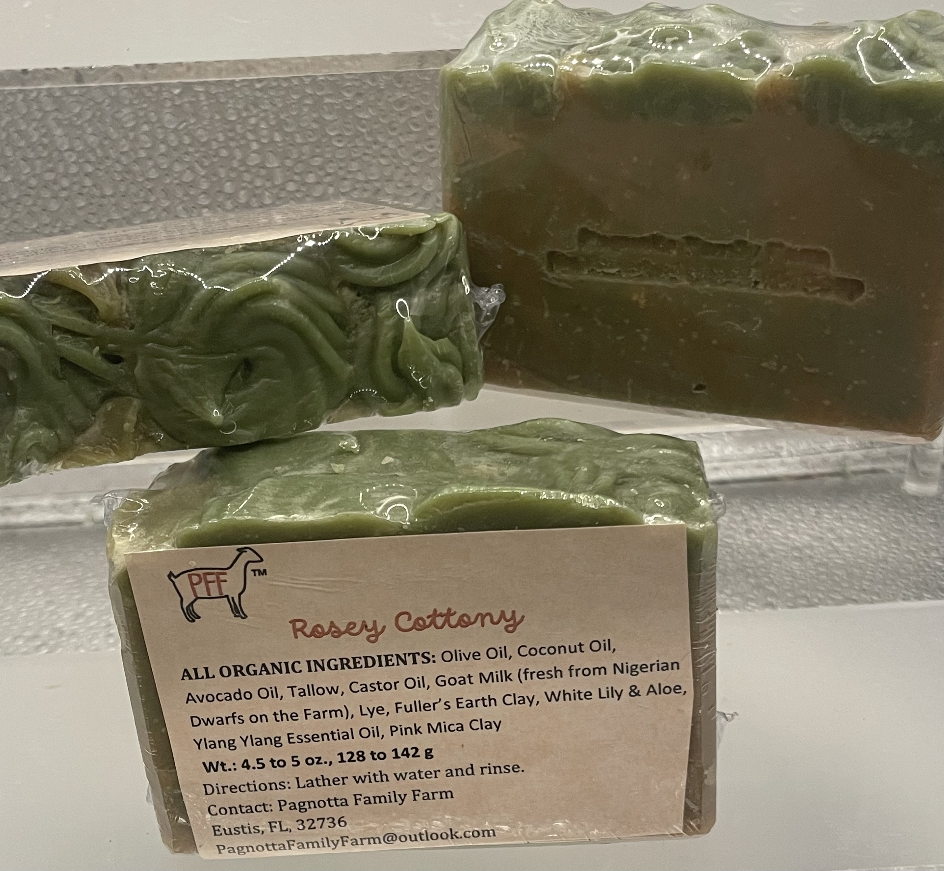 Rosey Cottony Organic Goat Milk Soap Bar