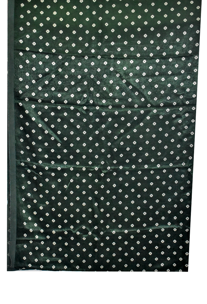 Mashru Silk Bandhani Print (2.5 meter)  - Green