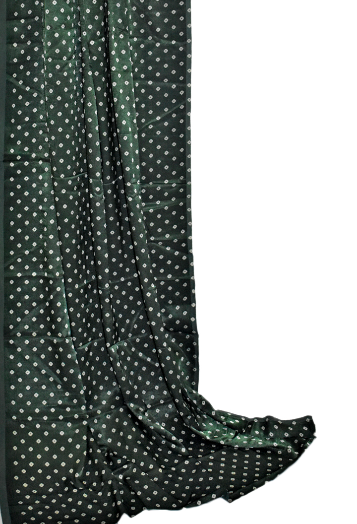 Mashru Silk Bandhani Print (2.5 meter)  - Green