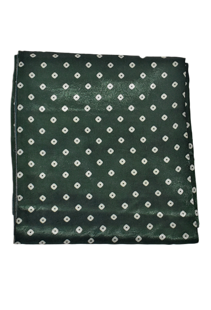 Mashru Silk Bandhani Print (2.5 meter) - Green