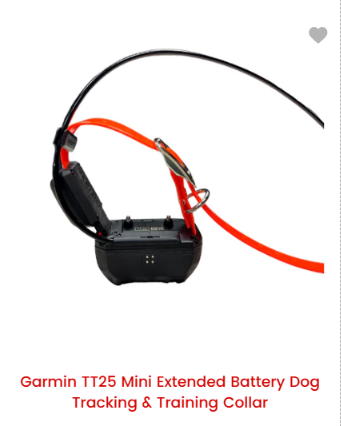 Garmin TT25 Mini Extended Battery Dog Tracking & Training Collar