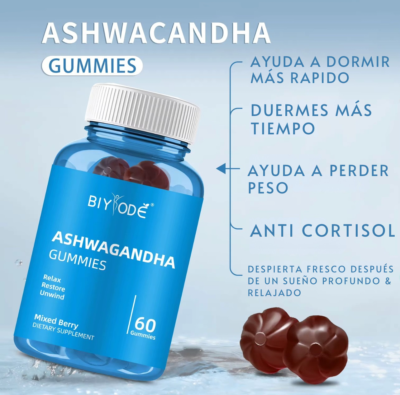 Gomitas Anticortisol Ashwagandha 200mg