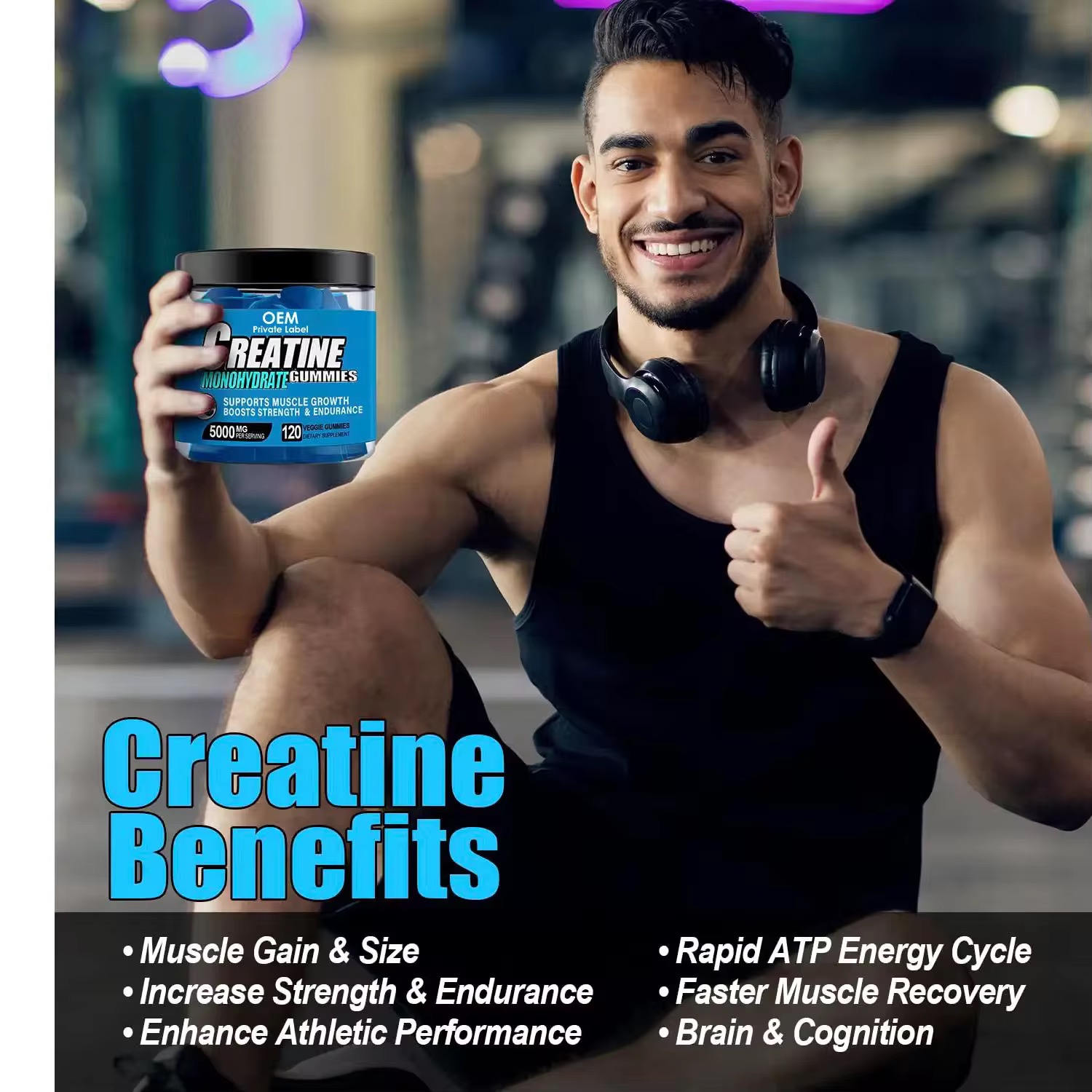 Gominolas de creatina monohidratada 5000mg