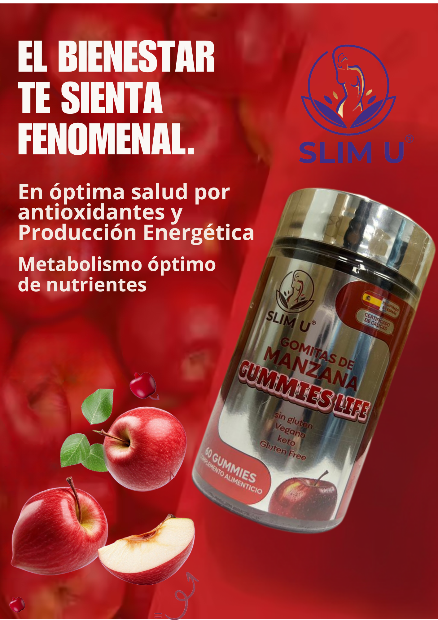 Pack 5 SlimU a elegir  + SlimU Gummies Manzana y regalo