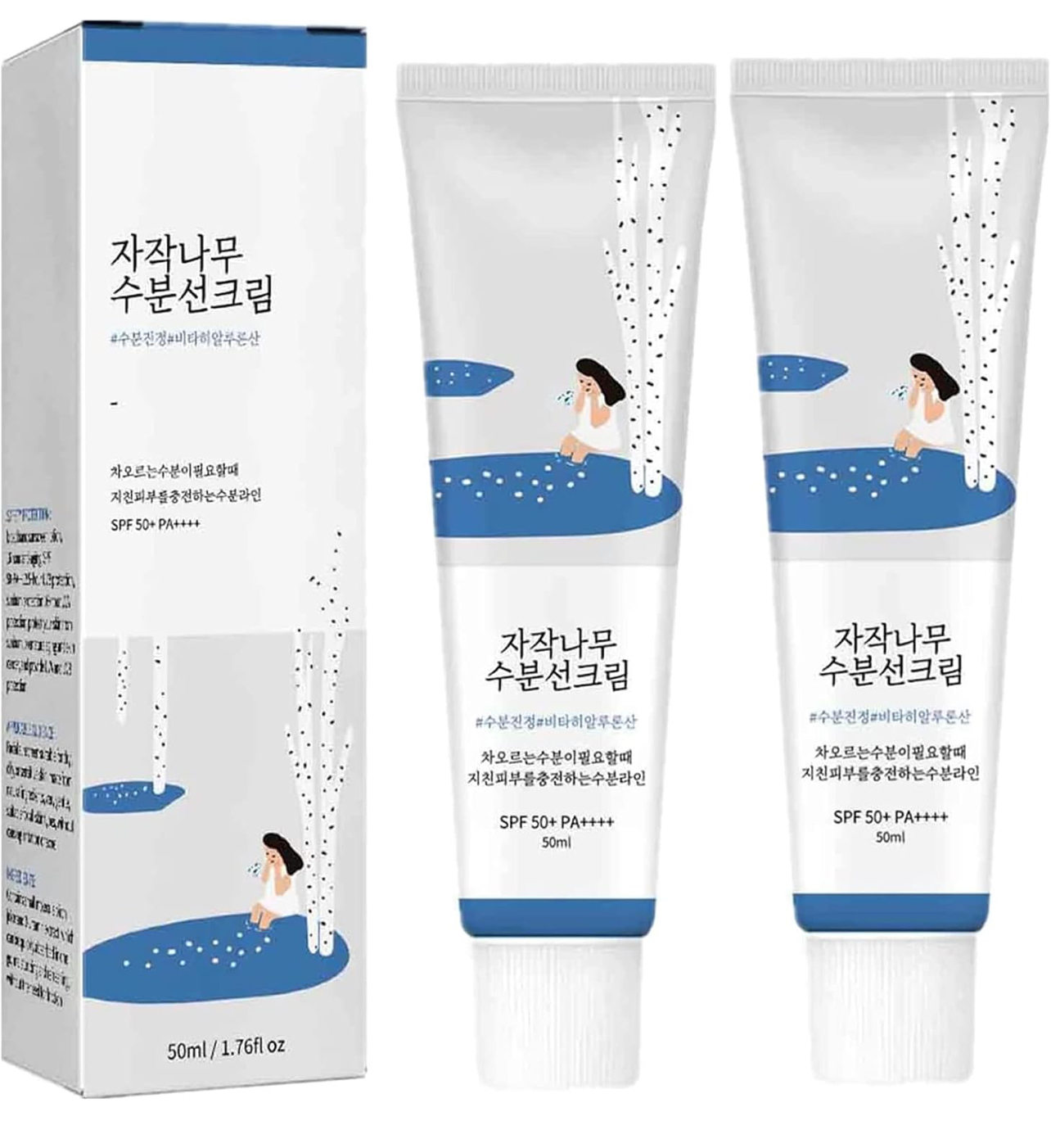 Crema solar ROUND LAB Birch Juice Moisturizing Tone-Up Sun Screen (SPF 50+,PA++++) 50ml