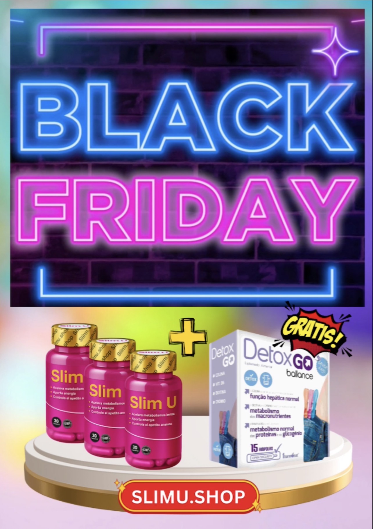 Pack trimestral Slim U + Detox gratis 