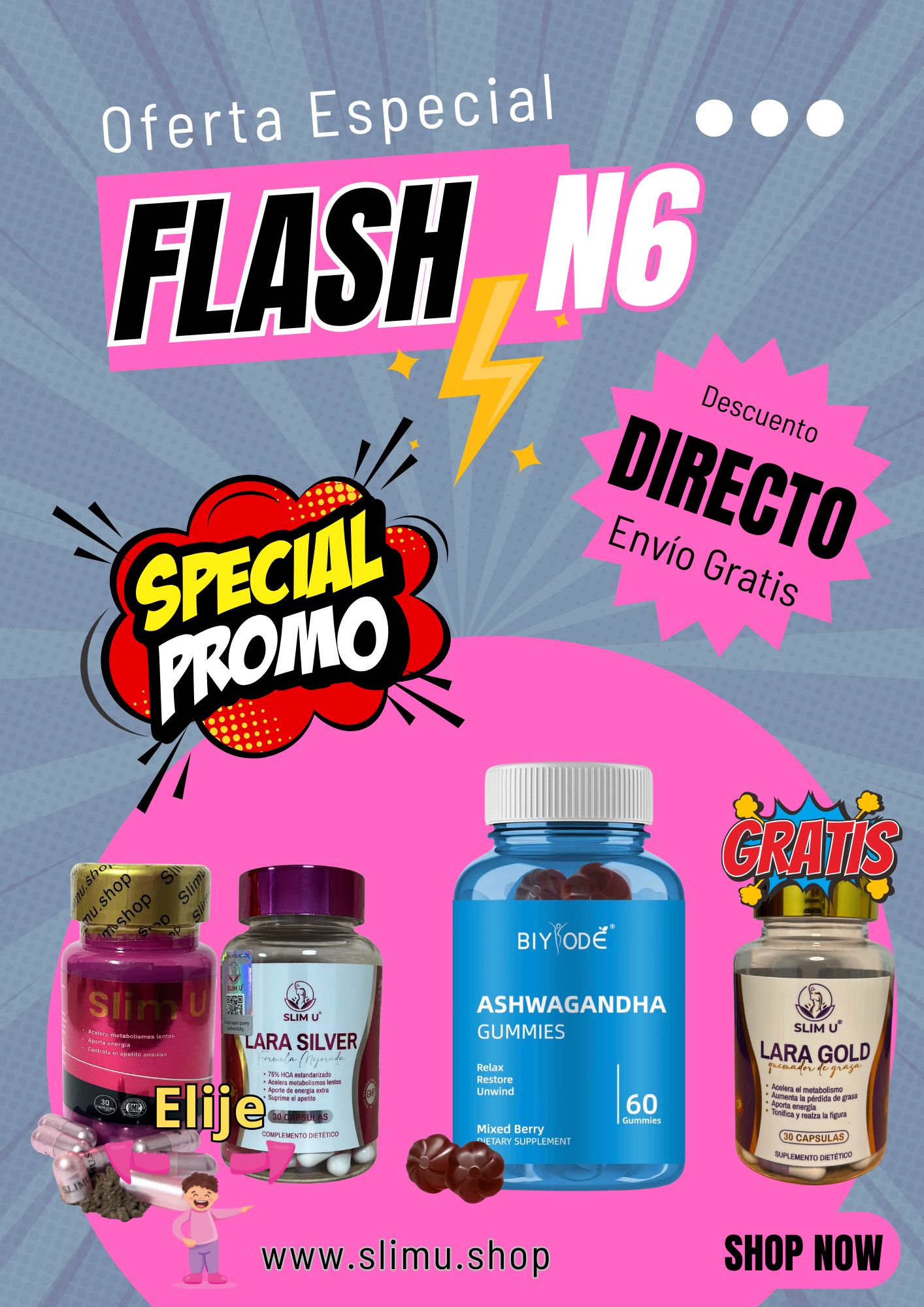 Pack 6 anticortisol y baja peso 