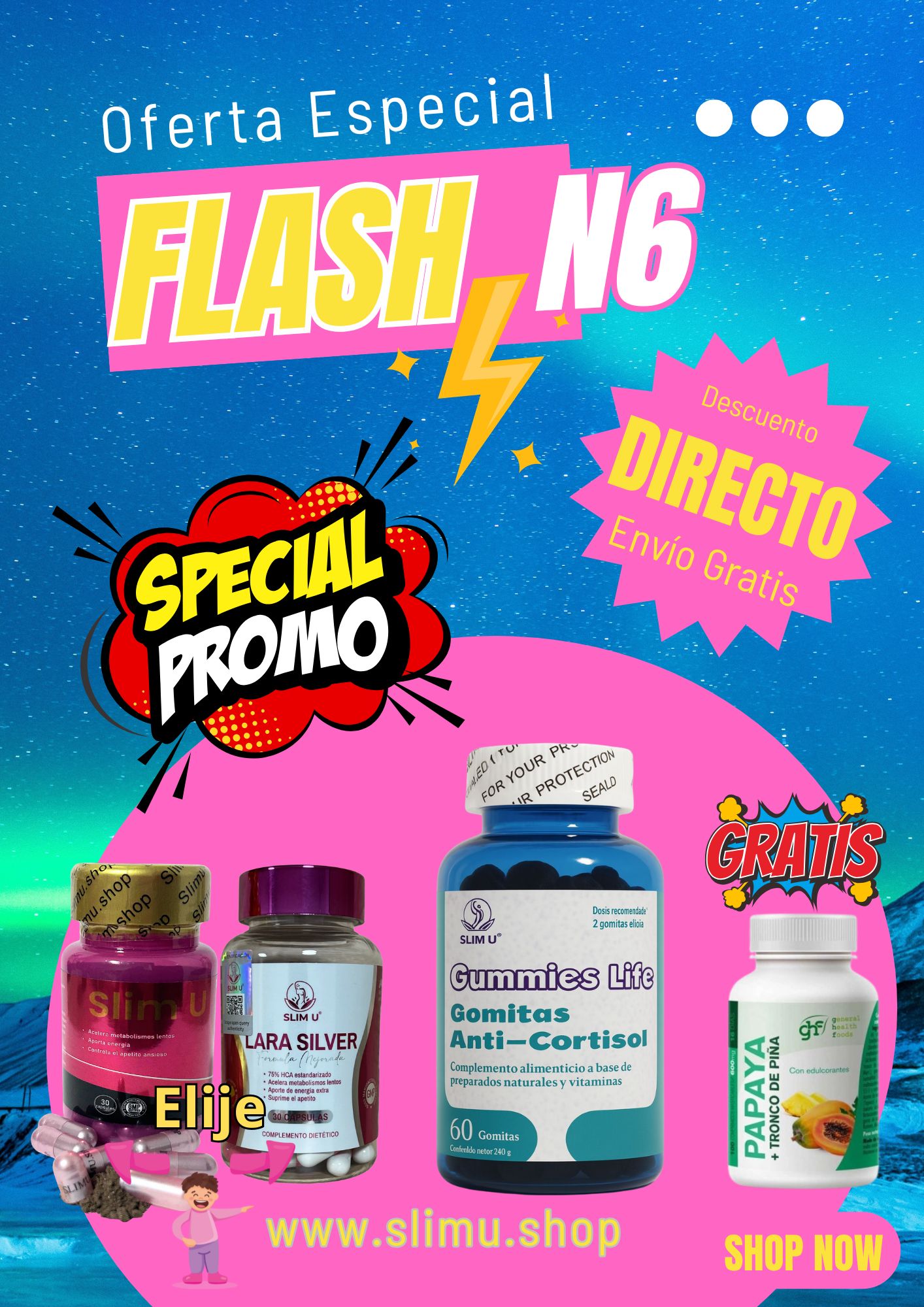 Pack 6 anticortisol y baja peso 