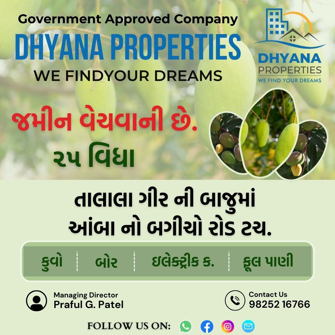 MANGO FARM LAND @ NEAR TALALA (GIR)