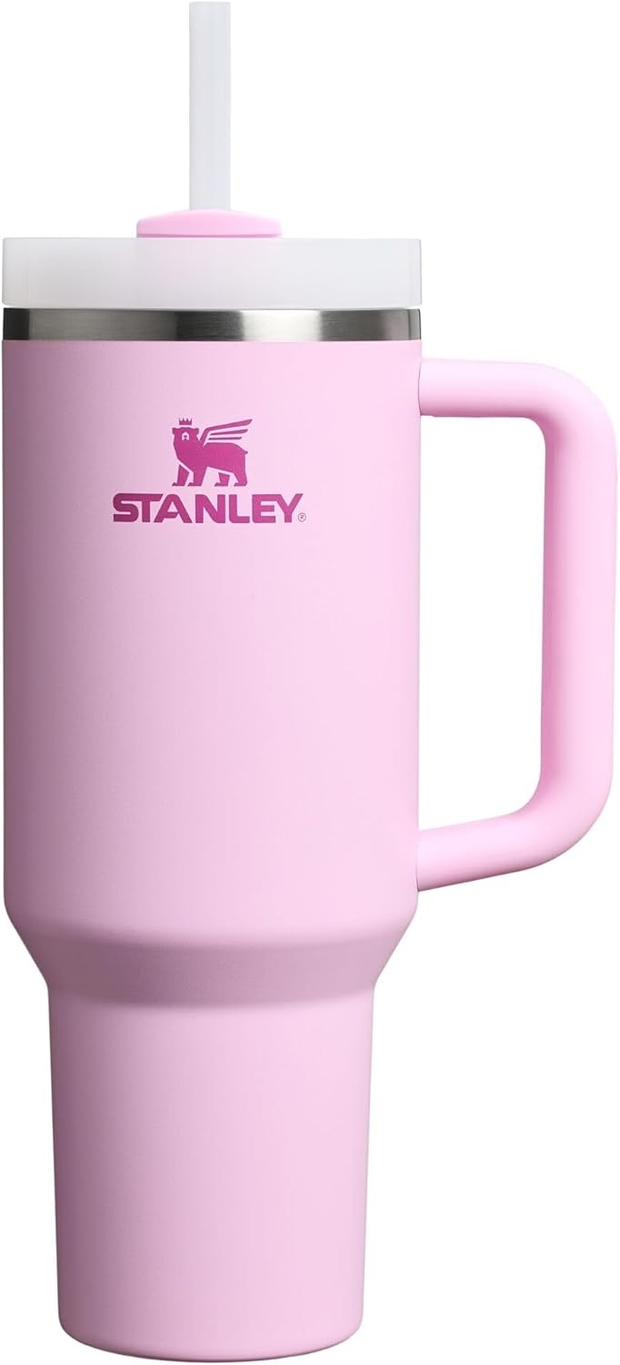 Stanley Pink Tumbler with Straw