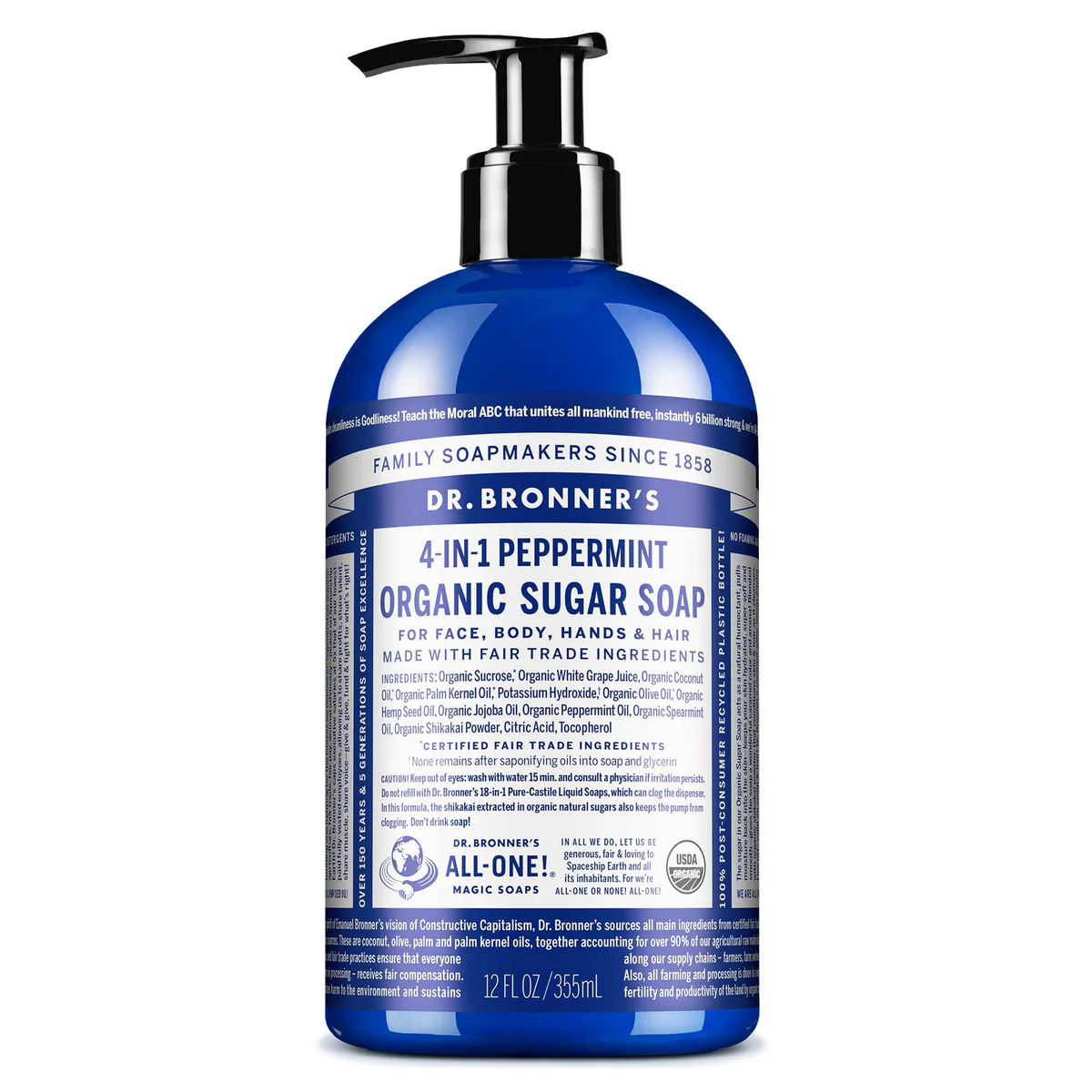 Dr. Bronner's 4-in-1 Peppermint Organic Sugar Soap