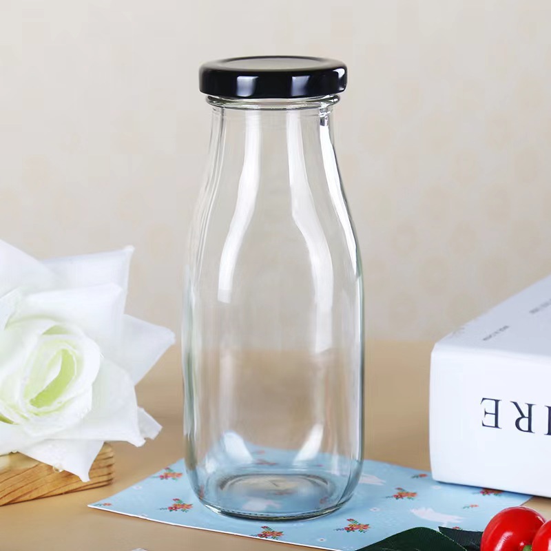  Set 15 Chai thủy tinh nắp sắt chai trà sữa chai sữa cà phê trà chai nước trái cây  300ml 