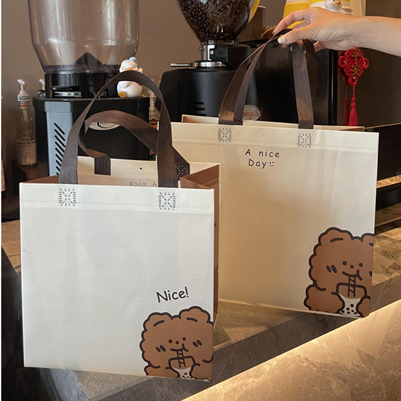 Combo 50 Túi Tote Vải Không Dệt Tráng Phủ Lucky Rabbit – Dễ Thương & Tiện Dụng 