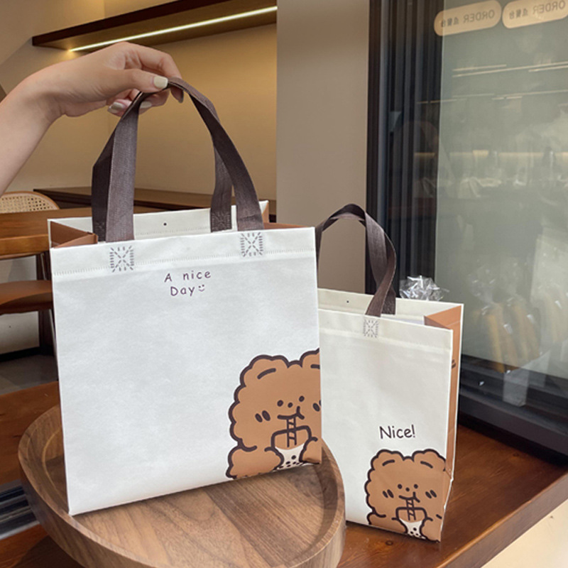 Combo 50 Túi Tote Vải Không Dệt Tráng Phủ Lucky Rabbit – Dễ Thương & Tiện Dụng 