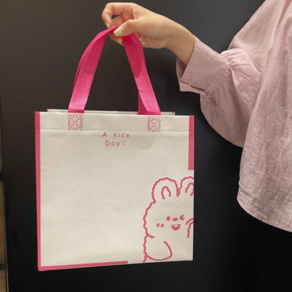 Combo 50 Túi Tote Vải Không Dệt Tráng Phủ Lucky Rabbit – Dễ Thương & Tiện Dụng 