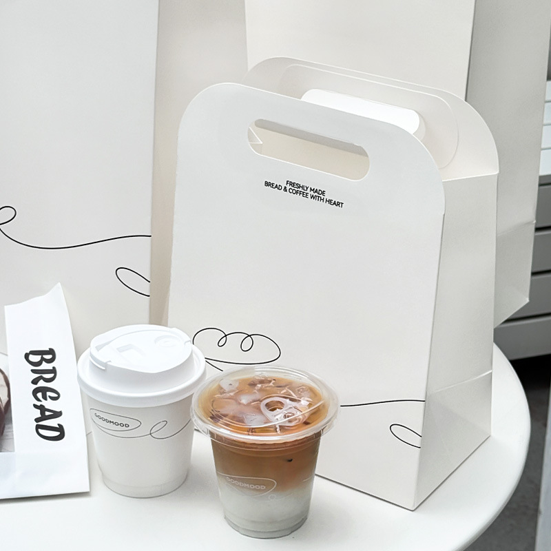 Combo 100 Túi đựng bánh mì, trà sữa, túi giấy đựng đồ uống, cà phê, túi đựng đồ ăn mang đi, phục vụ thương mại, in logo thương mại
