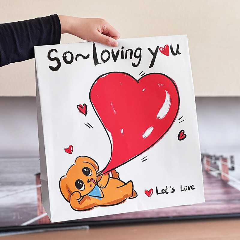 Combo 100 Túi xách đựng đồ tráng miệng, túi đựng bánh mì nướng chống dầu, túi giấy kraft đựng đồ ăn mang đi cỡ lớn, tùy chỉnh