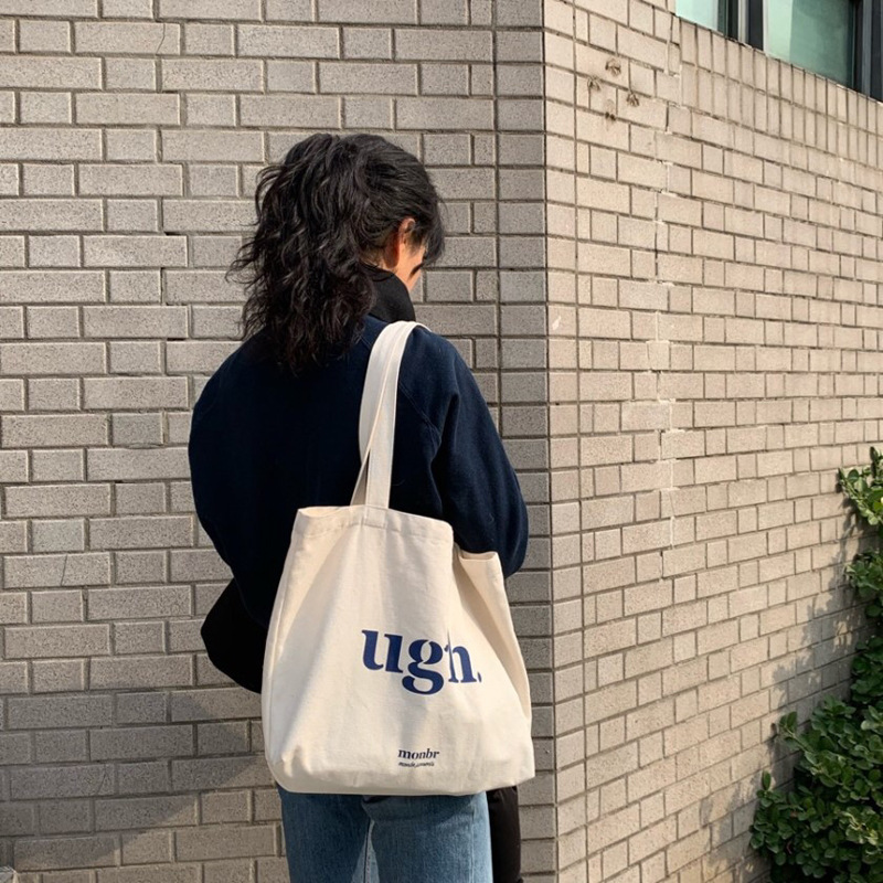Combo 10 Túi vải canvas đeo vai phong cách Bắc Âu Retro ins túi tote UGH