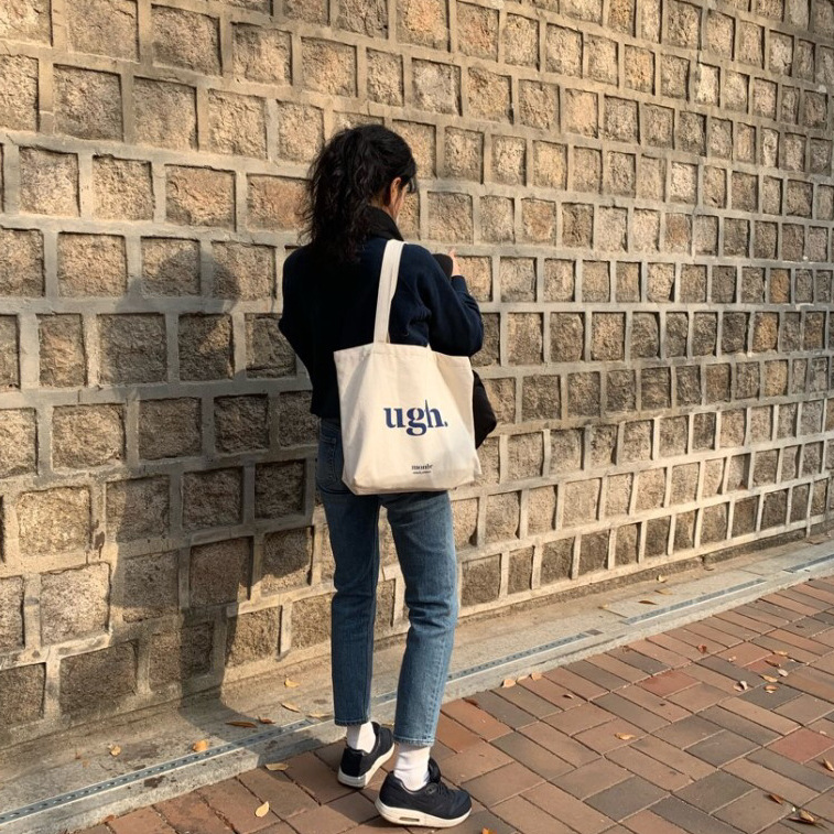 Combo 10 Túi vải canvas đeo vai phong cách Bắc Âu Retro ins túi tote UGH