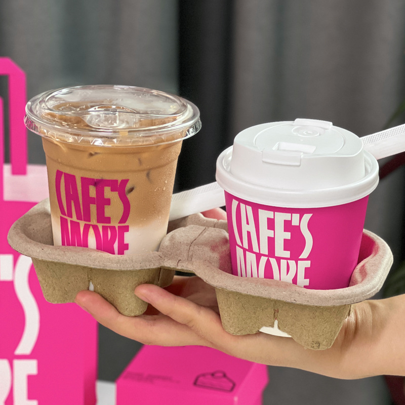 Cốc Giấy Đựng Cà Phê Cafe's More Dùng Một Lần – Có Nắp, In Logo, Phù Hợp Đồ Uống Nóng Mang Đi