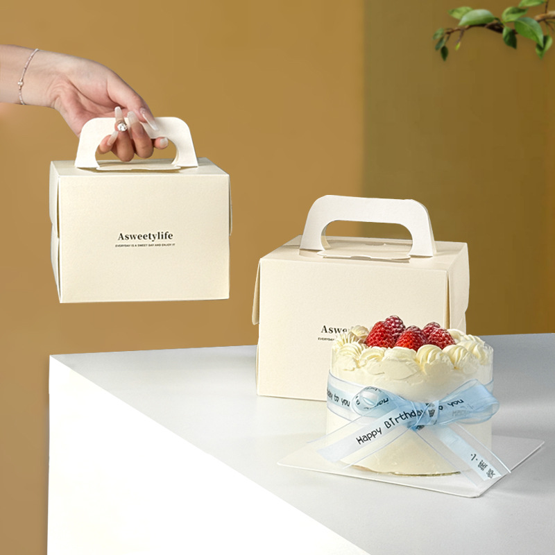 Combo 10 Hộp Đựng Đồ Ngọt Pháp Cao Cấp – Hộp đựng bánh kem nổi bốn inch, hộp đựng bánh mousse có cửa sổ nâng cao di động 3/5/6 inch, hộp đựng bánh ngọt nhỏ 4 inch