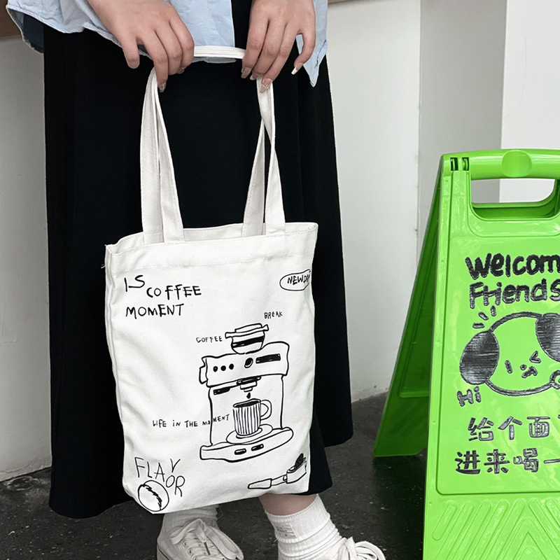 Combo 10 Túi Vải Hoạt Hình Đựng Đồ Tráng Miệng – Thân Thiện Môi Trường, Dễ Thương, In Logo Quảng Cáo, Phù Hợp Bánh Mì Nướng & Mua Sắm Ngoại Vi