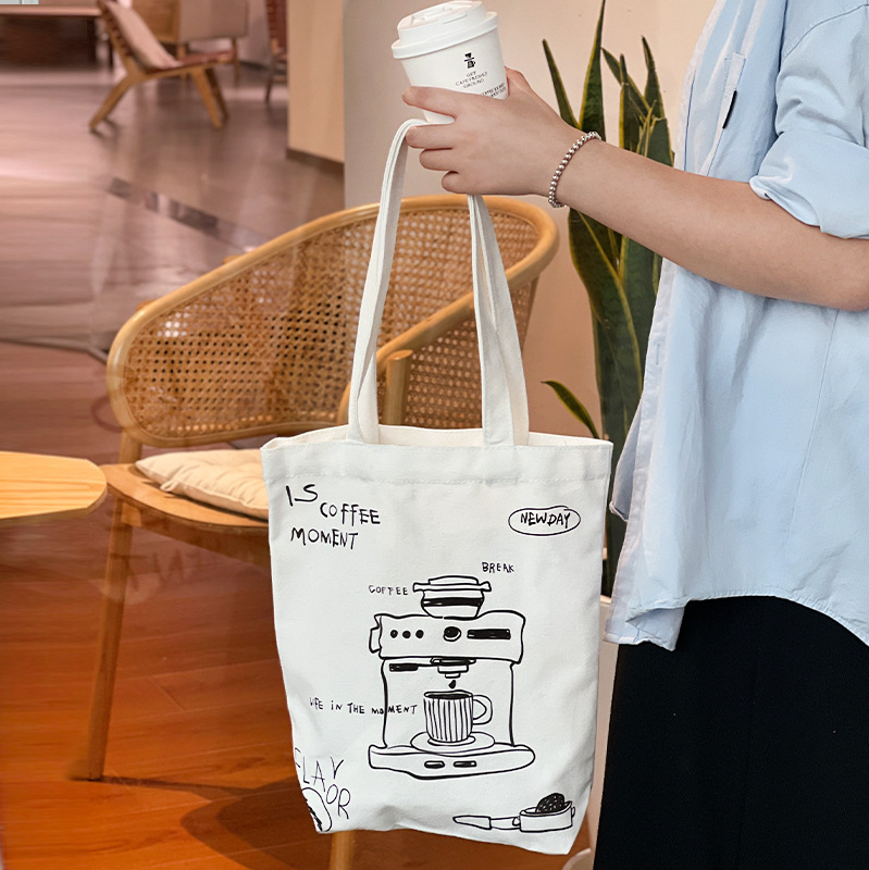 Combo 10 Túi Vải Hoạt Hình Đựng Đồ Tráng Miệng – Thân Thiện Môi Trường, Dễ Thương, In Logo Quảng Cáo, Phù Hợp Bánh Mì Nướng & Mua Sắm Ngoại Vi