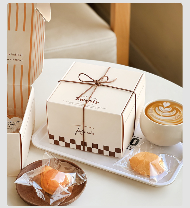 Combo 10 Hộp Đựng Bánh Nướng Hàn Quốc – Bao Bì Cao Cấp Đựng Scone, Madeleine, Macaron & Bánh Mì Bagel