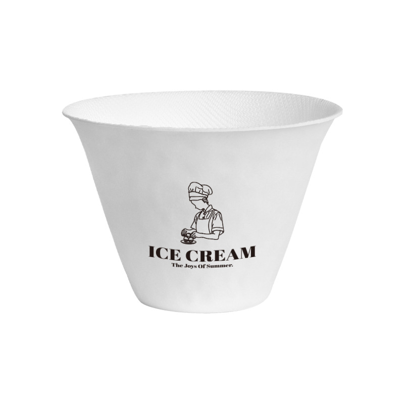 Cốc Giấy Dùng Một Lần Phong Cách Hot Trend – Cốc Đựng Kem, Bánh Sừng Bò, Bát Giấy Cầm Tay Mang Đi, Bao Bì Tráng Miệng Thương Mại