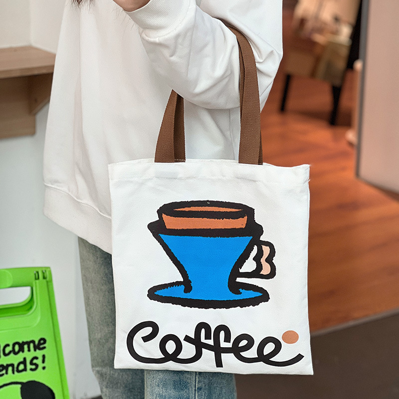 Combo 10 Túi Vải Hoạt Hình Đựng Đồ Tráng Miệng – Thân Thiện Môi Trường, Dễ Thương, In Logo Quảng Cáo, Phù Hợp Bánh Mì Nướng & Mua Sắm Ngoại Vi