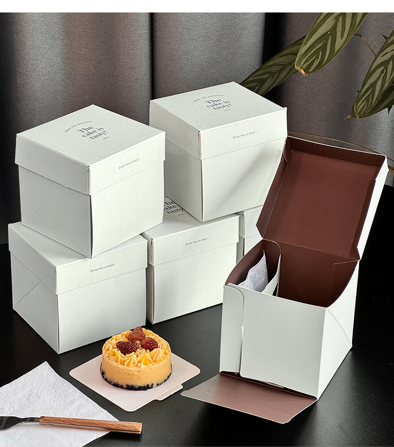 Combo 10 Hộp Bánh Nhỏ Đơn Giản – Phong Cách Hot Trend, Đựng Bánh Mousse, Bánh Ngàn Lớp, Bao Bì Tráng Miệng Tùy Chỉnh
