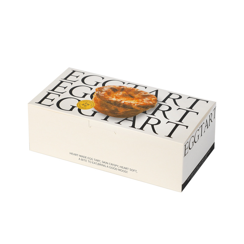 Combo 500 Hộp Đựng Bánh Trứng Bồ Đào Nha – Bơ Caramel | 2-4 Chiếc | In Logo Thương Hiệu