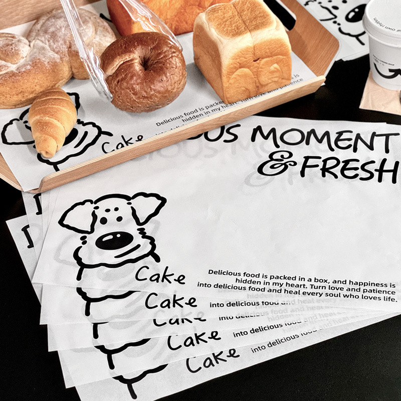 500 Giấy lót khay nướng dùng một lần cho bánh tráng miệng, bánh mì, bánh mì nướng, giấy gói bánh sandwich