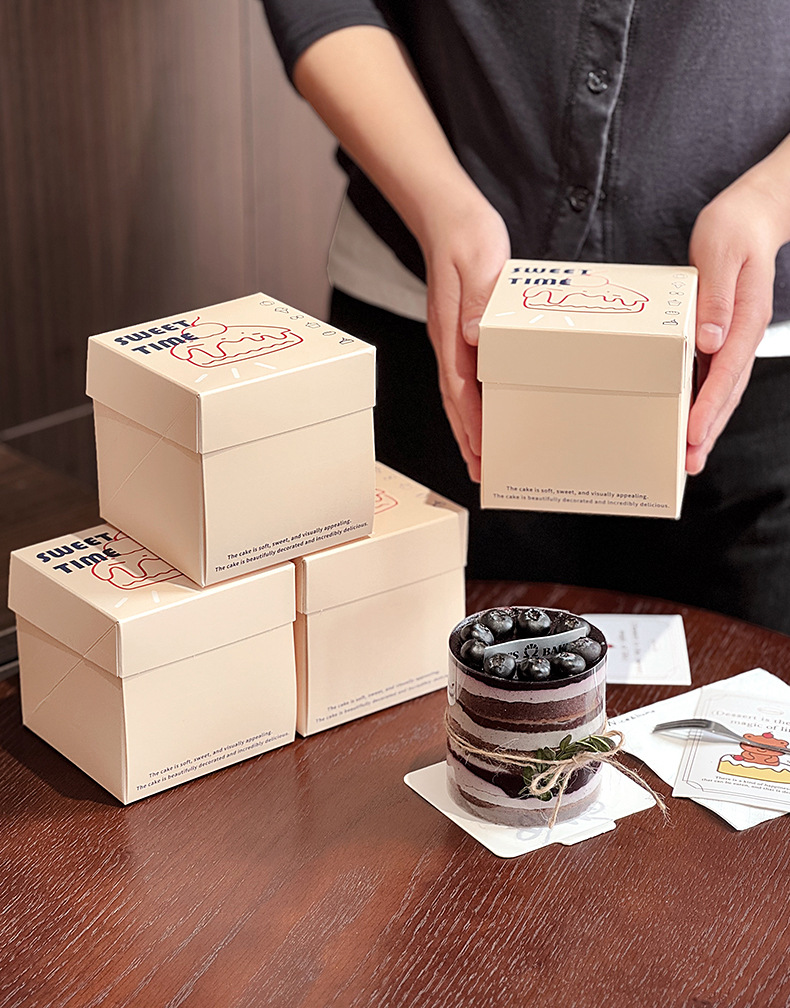 10 Hộp Đựng Bánh 4 Inch – Thiết Kế Nhỏ Gọn, Sang Trọng Cho Bánh Ngọt Pháp & Tráng Miệng Nướng
