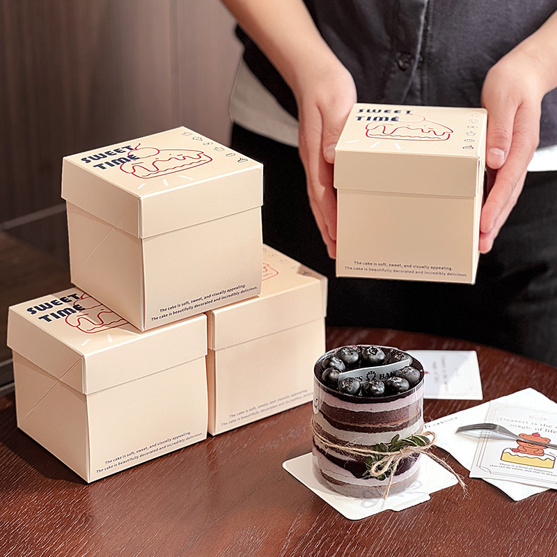 10 Hộp Đựng Bánh 4 Inch – Thiết Kế Nhỏ Gọn, Sang Trọng Cho Bánh Ngọt Pháp & Tráng Miệng Nướng