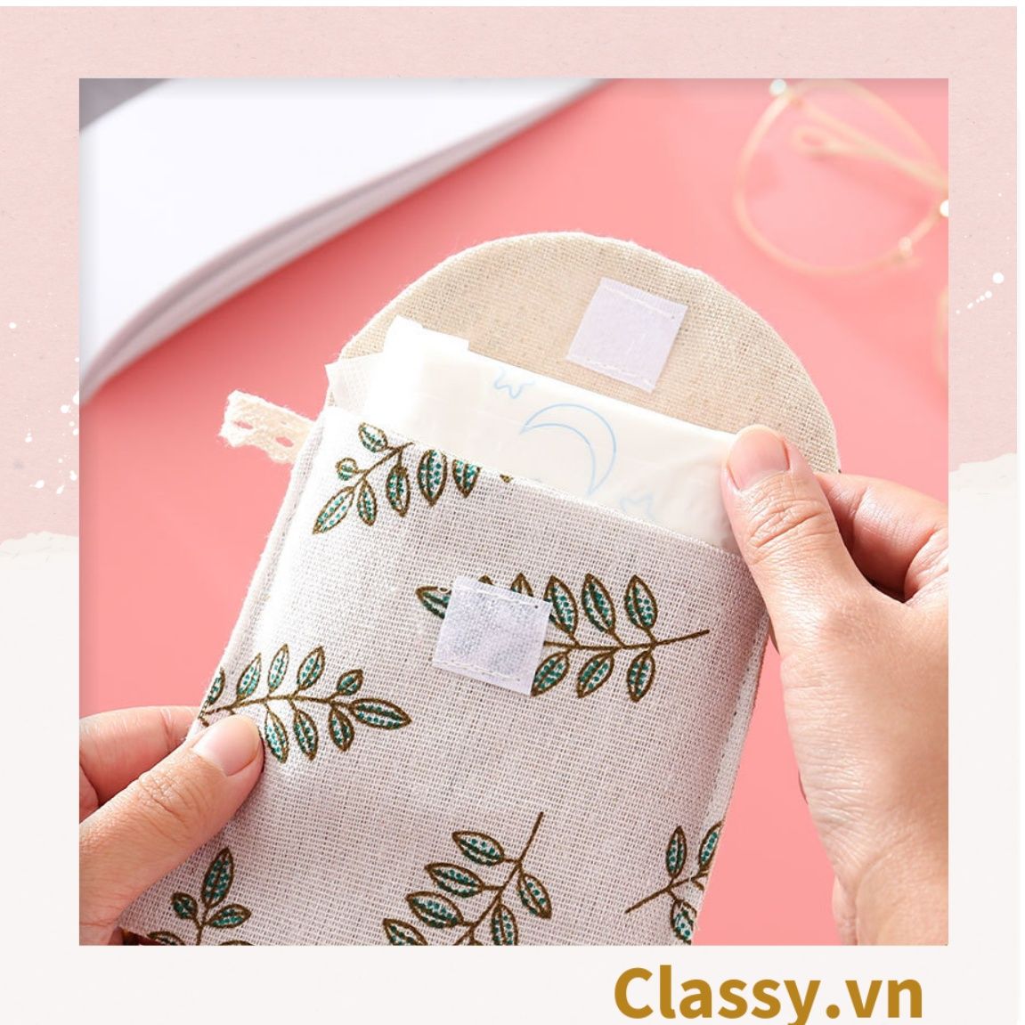 Set 10 Túi vải cầm tay mini kích cỡ 13CM, nhiều màu nhiều họa tiết đựng phụ kiện PK1288