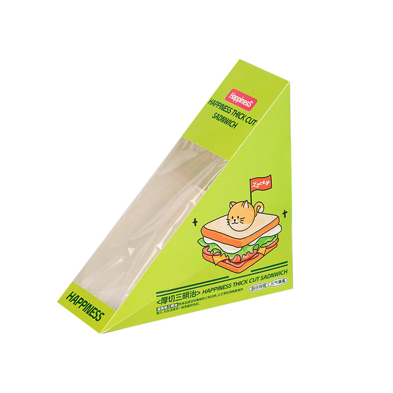 Hộp Đựng Bánh Sandwich Dùng Một Lần – Trong Suốt, Có Cửa Sổ, Không Cần Gấp