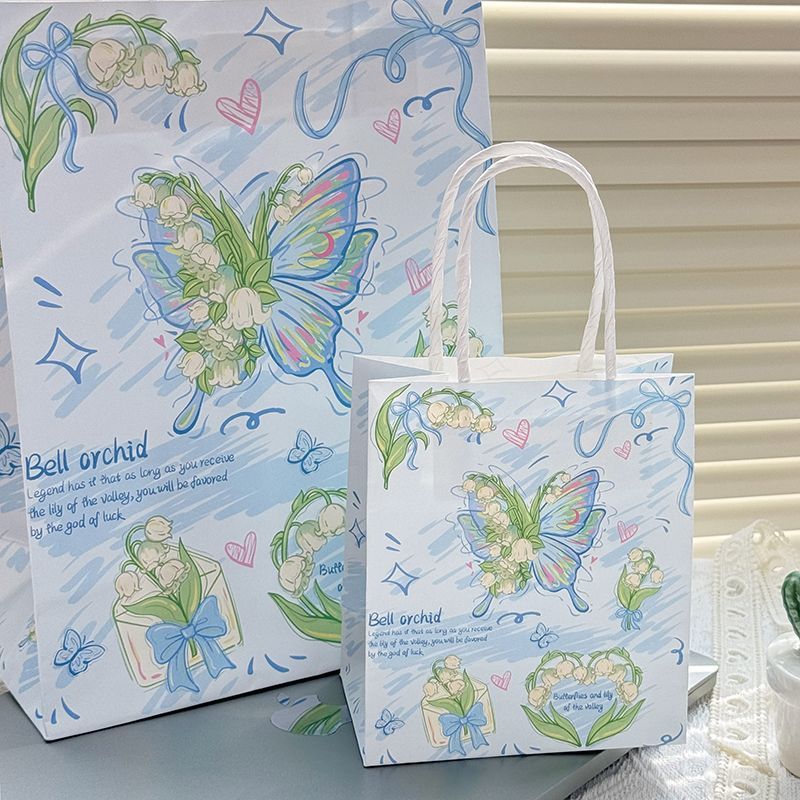 COMBO 50 Túi Giấy Hoạt Hình Dễ Thương – Túi Đựng Bánh & Quà Sinh Nhật Cho Bé Gái