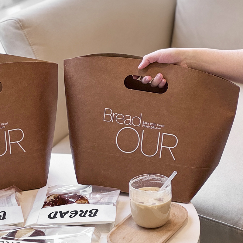 sET 10 Túi xách phong cách Maillard – Bao bì bánh tráng miệng nướng sang xịn, chuẩn gu người nổi tiếng trên Internet!