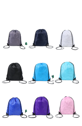 Combo 50 Túi vải polyester có dây rút in logo ba lô có dây rút cho sự kiện thể thao marathon túi vải polyester có dây rút