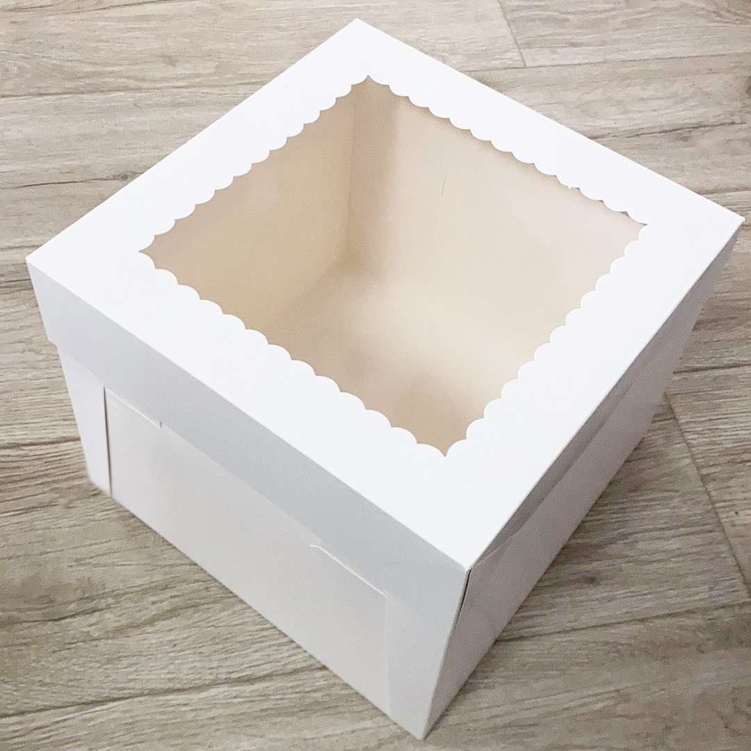 Combo 50 Hộp các tông màu trắng có cửa sổ trong suốt hộp đựng bánh mì, bánh ngọt, hộp đựng bánh