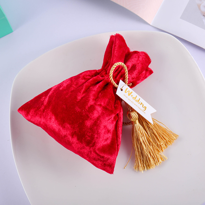 Combo 100 Túi Đựng Kẹo Vải Nhung – Phong Cách Trung Hoa Cổ Điển, Sang Trọng 🎎