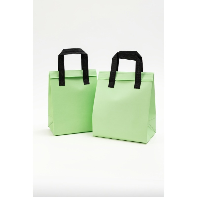 COMBO 100 Túi Tote chất liệu vải không dệt đựng trà sữa, thực phẩm, có lớp nhôm cách nhiệt bên trong bền dai, thân thiện môi trường T1893